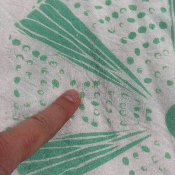 Otaheite Hawaii Dress Coverup Beach Chic Blue/Green White Sleeveless Size Small - Picture 8 of 8